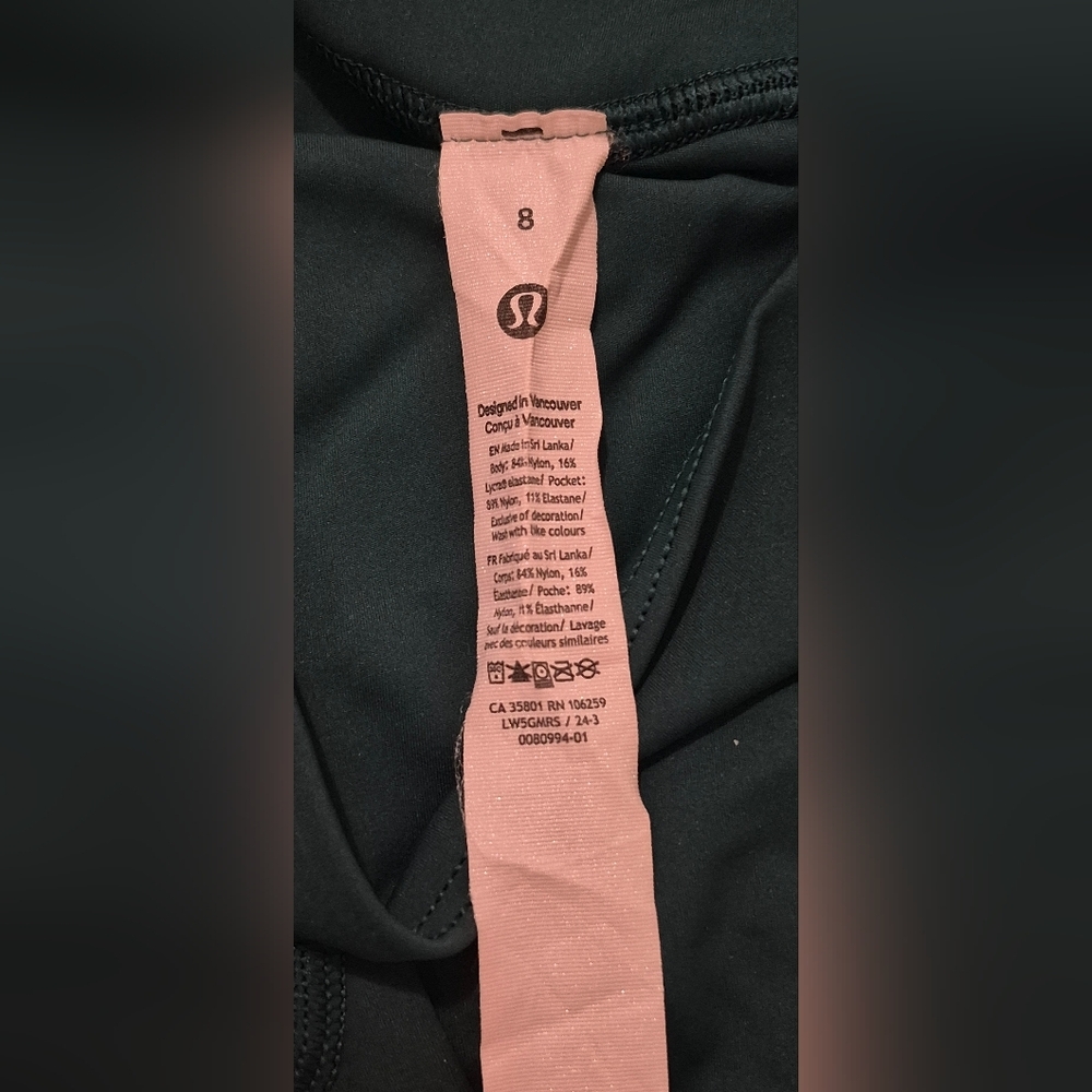 Lululemon Wunder Under Nulux High-Rise Tight 25" – Deep Teal (8) - Picture 3 of 4